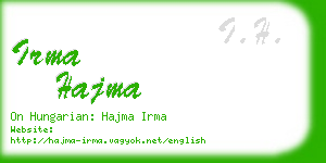 irma hajma business card
